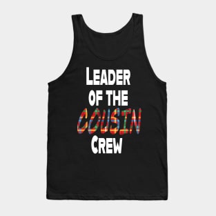 Leader of the Cousin Crew Pajamas Funny Xmas Plaid 2023 Tank Top